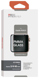 Защитное стекло с рамкой 3D InterStep PMMA Apple Watch Series 4/5 40mm (IS-TG-APWA40PM3-000B201) PMMA Apple Watch Series 4/5 40mm (IS-TG-APWA40PM3-000B201)