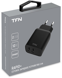 Сетевое зарядное устройство TFN Rapid+ 2xUSB 2.4A Black (TFN-WCRPD12W2UBK) Rapid+ 2xUSB 2.4A Black (TFN-WCRPD12W2UBK)