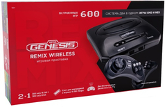Игровая приставка Retro Genesis Remix Wireless 8+16Bit (600 игр, беспроводные геймпады, RCA) (ZD-05A) Remix Wireless 8+16Bit (600 игр, беспроводные геймпады, RCA) (ZD-05A)