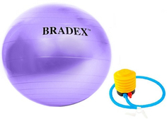 Мяч для фитнеса Bradex "Фитбол-75", с насосом, фиолетовый (SF 0719) "Фитбол-75", с насосом, фиолетовый (SF 0719)