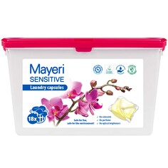 Капсулы для стирки MAYERI Sensitive Эко, 18 шт, коробка Sensitive Эко, 18 шт, коробка