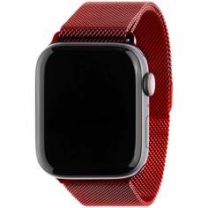 Ремешок InterStep Mesh для Apple Watch 38mm/40mm, сталь, красный (HWE-AWB40MES-NP1104O-K400) Mesh для Apple Watch 38mm/40mm, сталь, красный (HWE-AWB40MES-NP1104O-K400)