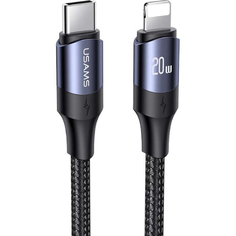 Кабель Usams US-SJ521, Type-C-Lightning PD, 20W, 1,2m Black (УТ000028974) US-SJ521, Type-C-Lightning PD, 20W, 1,2m Black (УТ000028974)