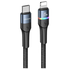 Кабель Usams US-SJ538 U76, Type-C-Lightning PD, 1,2m Black (УТ000029650) US-SJ538 U76, Type-C-Lightning PD, 1,2m Black (УТ000029650)