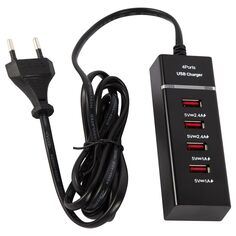 Сетевое зарядное устройство Red Line 4xUSB P-1 Fast Charger, 1,5 м, черный (УТ000029870) 4xUSB P-1 Fast Charger, 1,5 м, черный (УТ000029870)