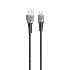 Кабель Usams US-SJ541, USB/Lightning, 2,4А, с подсветкой, нейлон, 1,2m Black (УТ000029632) US-SJ541, USB/Lightning, 2,4А, с подсветкой, нейлон, 1,2m Black (УТ000029632)