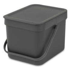 Ведро для мусора Brabantia Sort&Go, 6 л, серое (109720) Sort&Go, 6 л, серое (109720)