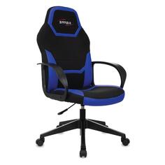 Кресло Brabix Alpha GM-018, ткань/экокожа, черное/синее (532638) Alpha GM-018, ткань/экокожа, черное/синее (532638)