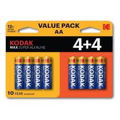 Батарейки Kodak Max Super Alkaline АА (LR6), 8 шт (LR6 4+4BL) Max Super Alkaline АА (LR6), 8 шт (LR6 4+4BL)