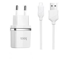 Сетевое зарядное устройство Hoco C12 2xUSB 2.4A White (УТ000024498) C12 2xUSB 2.4A White (УТ000024498)