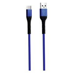Кабель Mobility USB Type-C, 3А, тканевая оплетка, синий (УТ000024538) USB Type-C, 3А, тканевая оплетка, синий (УТ000024538)