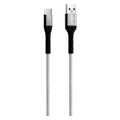Кабель Mobility USB/Type-C, 3А, тканевая оплетка, белый (УТ000024537) USB/Type-C, 3А, тканевая оплетка, белый (УТ000024537)