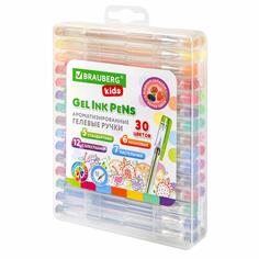 Набор гелевых ручек Brauberg Kids Fruits, ароматизированных, линия письма 0,5 мм, 30 цветов (143823) Kids Fruits, ароматизированных, линия письма 0,5 мм, 30 цветов (143823)