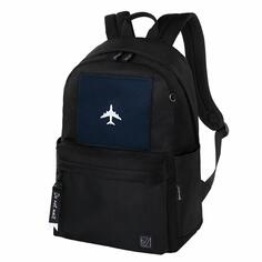 Рюкзак Brauberg Fashion City Airplane, карман-антивор, 44х31х16 см, черный (271675) Fashion City Airplane, карман-антивор, 44х31х16 см, черный (271675)