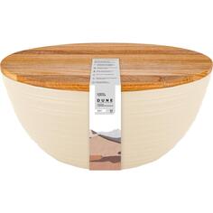 Салатник Sugar&Spice Dune, 2,3 л, с деревянной крышкой, шампань Dune, 2,3 л, с деревянной крышкой, шампань