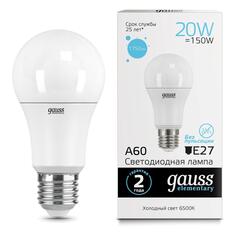 Светодиодная лампа Gauss Elementary A60 20W 1750lm 6500K E27 (23239) Elementary A60 20W 1750lm 6500K E27 (23239)