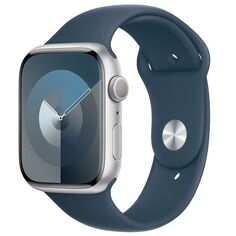 Смарт-часы Apple Watch Series 9 45mm Silver Aluminum Case with Storm Blue Sport Band, размер M/L (MR9E3) Watch Series 9 45mm Silver Aluminum Case with Storm Blue Sport Band, размер M/L (MR9E3)