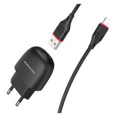 Сетевое зарядное устройство Borofone BA49A Vast Power, USB, 2,1 A + кабель Lightning, черное (28425) BA49A Vast Power, USB, 2,1 A + кабель Lightning, черное (28425)