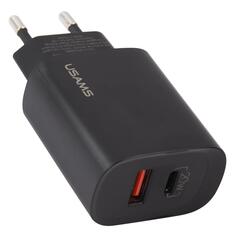 Сетевое зарядное устройство Usams US-CC121 T35, USB QC 3.0 + PD 3.0 20W Fast Charger, черное (CC121TC02) US-CC121 T35, USB QC 3.0 + PD 3.0 20W Fast Charger, черное (CC121TC02)
