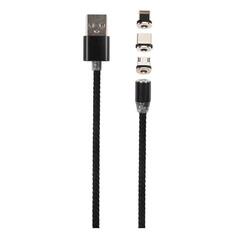 Кабель Red Line USB Type-C/micro-USB + 8-pin, 3 в 1, нейлоновая оплетка, черный (УТ000023355) USB Type-C/micro-USB + 8-pin, 3 в 1, нейлоновая оплетка, черный (УТ000023355)