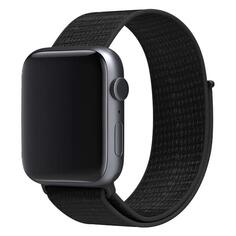 Ремешок Red Line нейлоновый для Apple Watch 42-44mm S3/S4/S5 SE/S6/S7/S8, глубокий черный (УТ000032933) нейлоновый для Apple Watch 42-44mm S3/S4/S5 SE/S6/S7/S8, глубокий черный (УТ000032933)