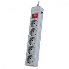 Сетевой фильтр Perfeo Power+, 2300W, 5 розеток, 3 м, серый (PF_A4661) Power+, 2300W, 5 розеток, 3 м, серый (PF_A4661)