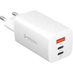 Сетевое зарядное устройство Deppa 2хUSB-C + USB-A, PD 3.0, QC 3.0, 65W, белое (11443) 2хUSB-C + USB-A, PD 3.0, QC 3.0, 65W, белое (11443)