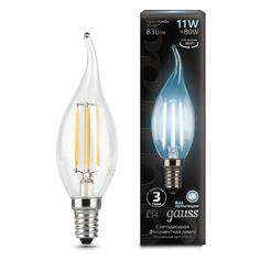 Светодиодная лампа Gauss Filament "Свеча на ветру" 11W 830lm 4100К Е14 (104801211) Filament "Свеча на ветру" 11W 830lm 4100К Е14 (104801211)