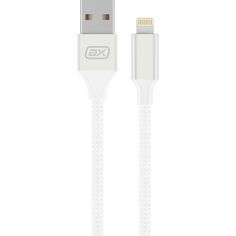 Кабель AXXA USB/Lightning, 2А, нейлон, 1 м, белый (7263) USB/Lightning, 2А, нейлон, 1 м, белый (7263)