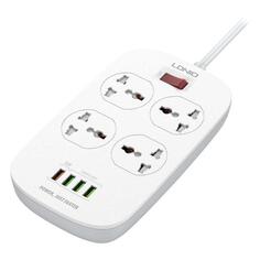 Сетевой фильтр LDNIO 4 розетки, 4хUSB+QC 3.0, 2500W, 2 м, белый (SC4407Q) 4 розетки, 4хUSB+QC 3.0, 2500W, 2 м, белый (SC4407Q)