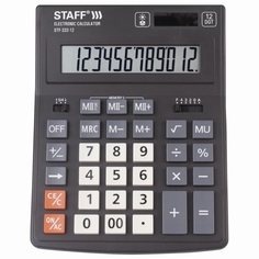 Калькулятор Staff Plus STF-333, настольный, 200x154 мм, 12 разрядов, двойное питание (250415) Plus STF-333, настольный, 200x154 мм, 12 разрядов, двойное питание (250415)