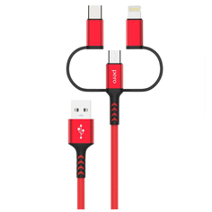 Кабель Pero DC-06 Universal 3 в 1, 3А, 1 м (PRDC-06U1MR) DC-06 Universal 3 в 1, 3А, 1 м (PRDC-06U1MR)