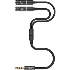 Кабель-адаптер Pero AD08 Premium AUX Splitter (PRAD08MSBK) AD08 Premium AUX Splitter (PRAD08MSBK)