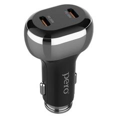 Автомобильное зарядное устройство Pero AC06 USB-C PD + USB-C PD, 50W Black (AС06BL) AC06 USB-C PD + USB-C PD, 50W Black (AС06BL)