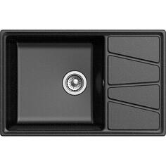 Мойка кухонная Granfest Vertex 780L, черная Vertex 780L, черная