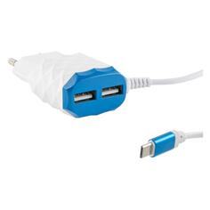 Сетевое зарядное устройство Red Line NC-2.1AC(B), 2хUSB/microUSB, 2.1A, синее (УТ000023169) NC-2.1AC(B), 2хUSB/microUSB, 2.1A, синее (УТ000023169)