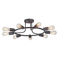 Люстра потолочная Vitaluce V3797-1/9PL, чёрная матовая V3797-1/9PL, чёрная матовая