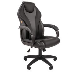 Кресло Chairman 299, экокожа Black/Gray 299, экокожа Black/Gray