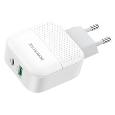 Сетевое зарядное устройство Borofone BA46A Premium, USB+Type-C, PD 18 + QC 3.0, белое (27343) BA46A Premium, USB+Type-C, PD 18 + QC 3.0, белое (27343)