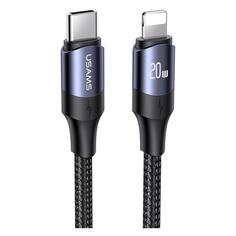 Кабель Usams US-SJ522 U71 USB Type-C/Lightning 20W PD Fast Charging, 2 м, черный (УТ000034770) US-SJ522 U71 USB Type-C/Lightning 20W PD Fast Charging, 2 м, черный (УТ000034770)