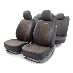 Чехол для автомобильного сиденья AutoProfi Verona VER-1505 BK/Orange, лён Verona VER-1505 BK/Orange, лён