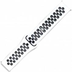Ремешок BandRate Smart универсальный, 20 мм, белый/черный (RBRS001WB-20MM) универсальный, 20 мм, белый/черный (RBRS001WB-20MM)