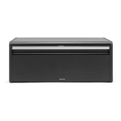 Хлебница Brabantia с откидной крышкой, 18,7х46,5х25 см, черная матовая (333484) с откидной крышкой, 18,7х46,5х25 см, черная матовая (333484)