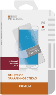 Защитное стекло с рамкой 2.5D InterStep для Huawei Y5 Prime 2018, белая рамка (ISTGHUAY5P8FW000B202) для Huawei Y5 Prime 2018, белая рамка (ISTGHUAY5P8FW000B202)