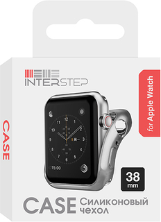 Чехол InterStep для Apple Watch, 38mm, спортивный Silver (HWE-AWC38MSL-NP0017O-K100) для Apple Watch, 38mm, спортивный Silver (HWE-AWC38MSL-NP0017O-K100)