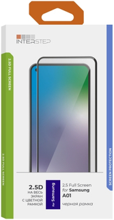 Защитное стекло с рамкой 2.5D InterStep 2.5D для Samsung Galaxy A01 Black (IS-TG-SAM000A01-02AFB0-ELGD00) 2.5D для Samsung Galaxy A01 Black (IS-TG-SAM000A01-02AFB0-ELGD00)