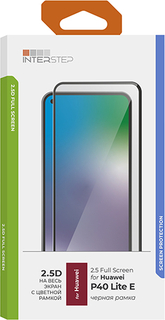 Защитное стекло с рамкой 2.5D InterStep для Huawei P40 Lite E Black (IS-TG-HUAP40LTE-02AFB0-ELGD00) для Huawei P40 Lite E Black (IS-TG-HUAP40LTE-02AFB0-ELGD00)