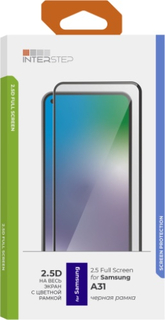 Защитное стекло с рамкой 2.5D InterStep Galaxy A31, черная рамка (IS-TG-SAM000A31-02AFB0-ELGD00) Galaxy A31, черная рамка (IS-TG-SAM000A31-02AFB0-ELGD00)