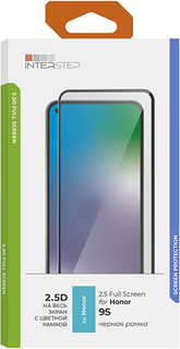 Защитное стекло с рамкой 2.5D InterStep для Honor 9S Black (IS-TG-HON00009S-02AFB0-ELGD00) для Honor 9S Black (IS-TG-HON00009S-02AFB0-ELGD00)