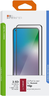 Защитное стекло с рамкой 2.5D InterStep для Huawei Y6p Black (IS-TG-HUA000Y6P-02AFB0-ELGD00) для Huawei Y6p Black (IS-TG-HUA000Y6P-02AFB0-ELGD00)